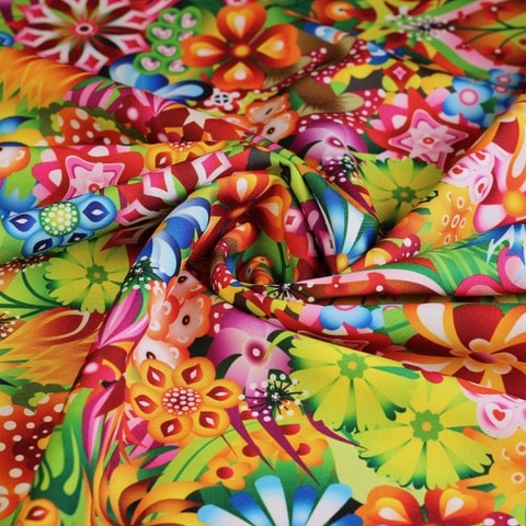 Terlenka fabric fantasy flower digital