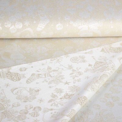 Santa Jacquard fabric gold