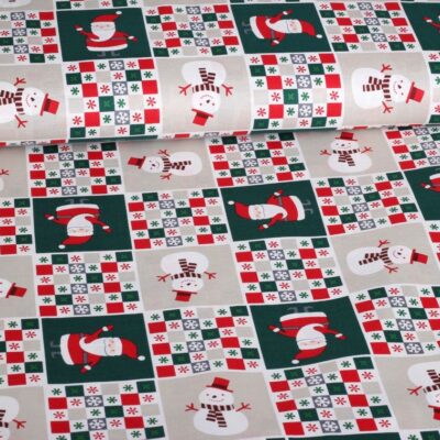 Snowman fabric multicolor