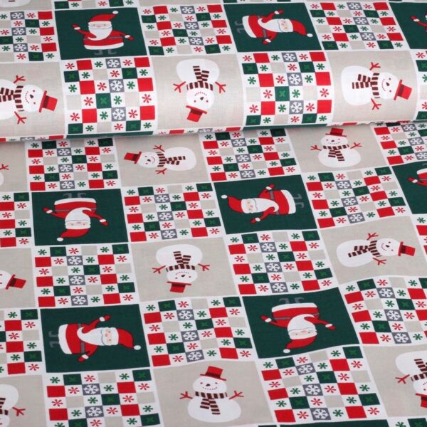 Snowman fabric multicolor