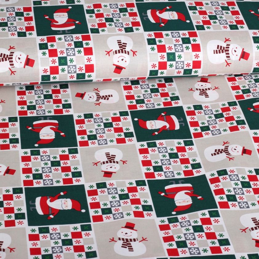 Snowman fabric multicolor