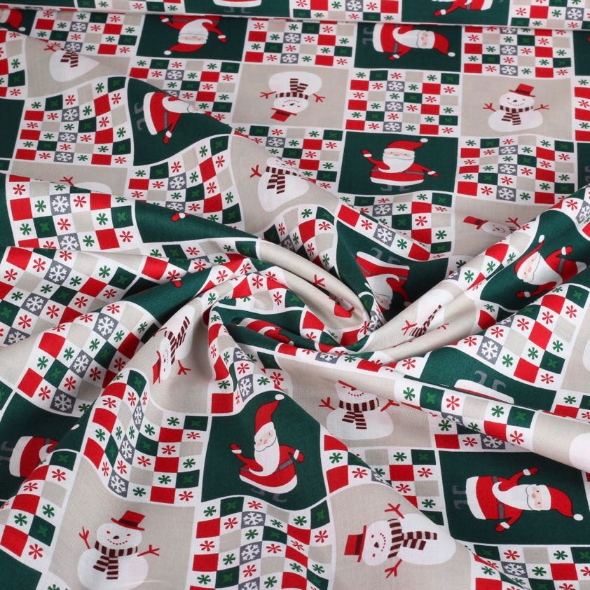 Snowman fabric multicolor