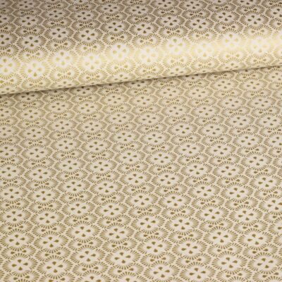 Poplin fantasy fabric Christmas beige