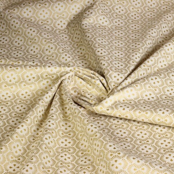 Poplin fantasy fabric Christmas beige