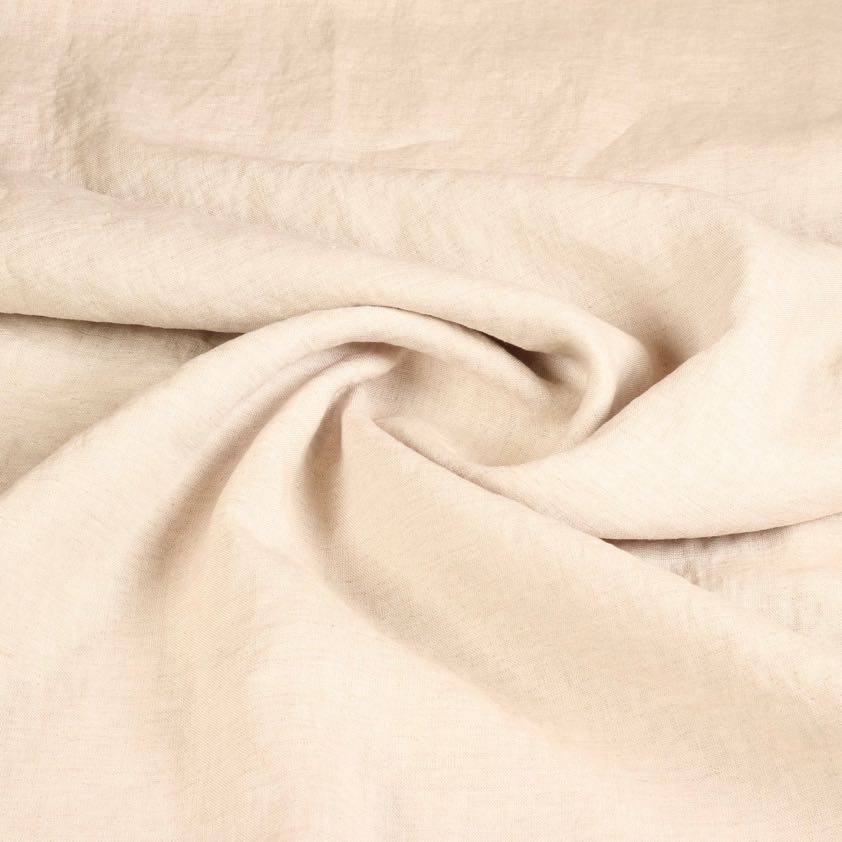 Linen fabric natural sandwash