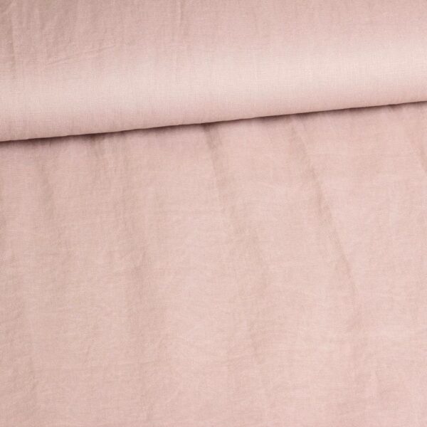 Linen fabric sandwash old rose