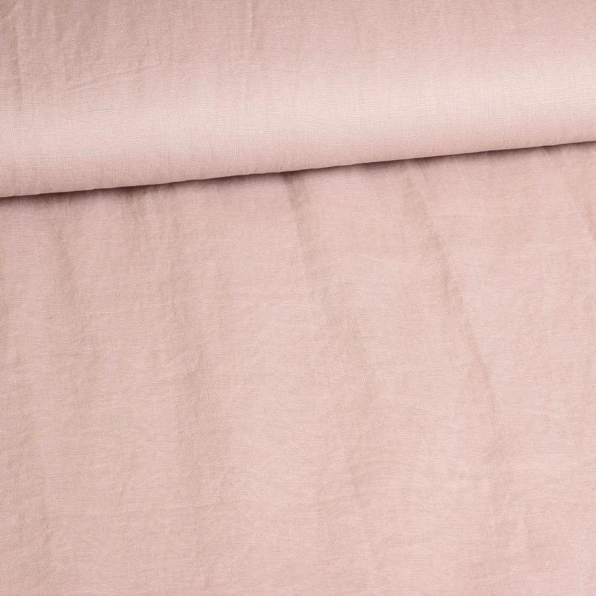 Linen fabric sandwash old rose