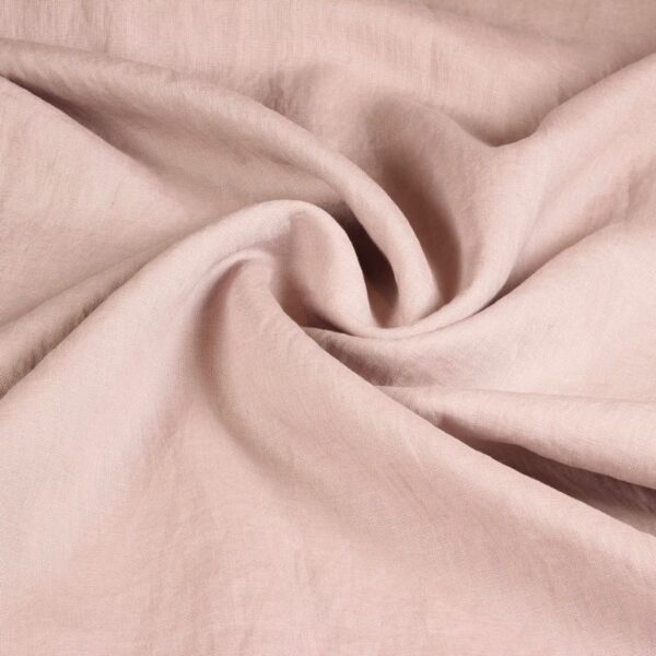 Linen fabric sandwash old rose