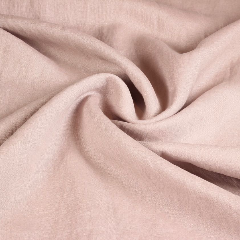 Linen fabric sandwash old rose