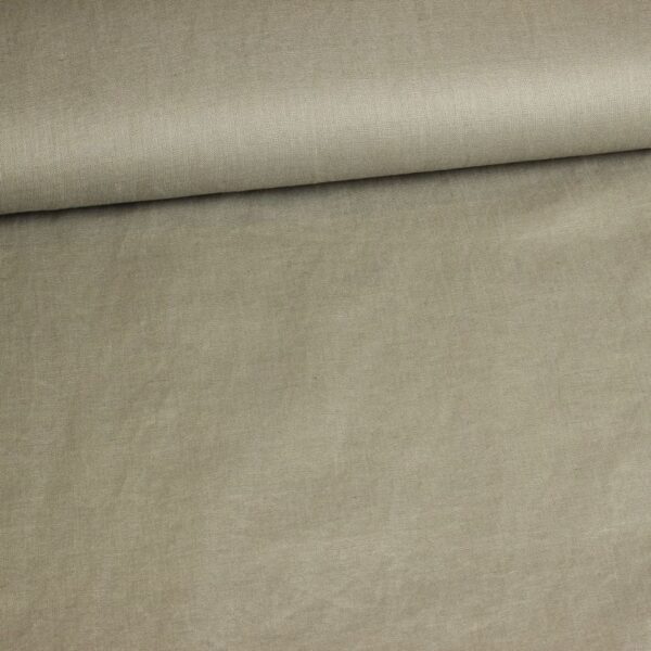 Linen fabric army green