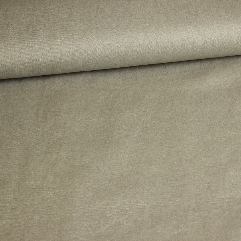 Linen fabric army green