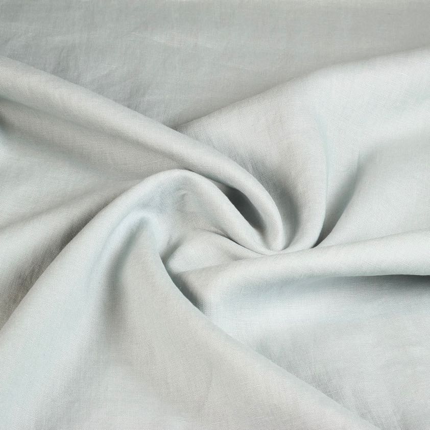 Linen fabric sandwash old green