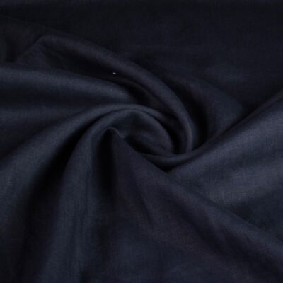Linen fabric dark blue