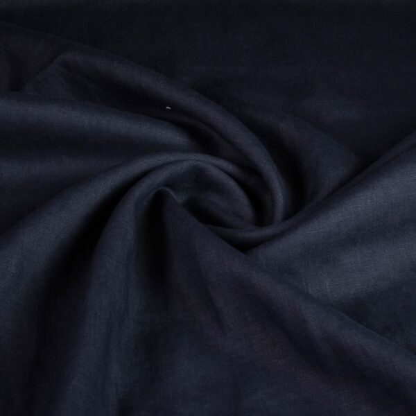 Linen fabric dark blue
