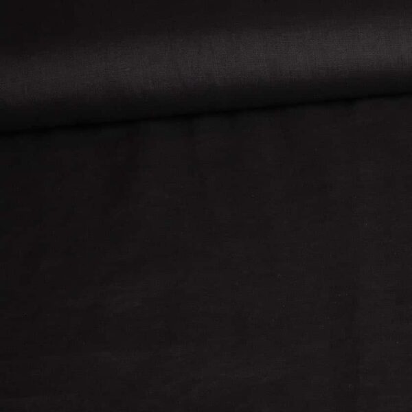 Linen fabric black
