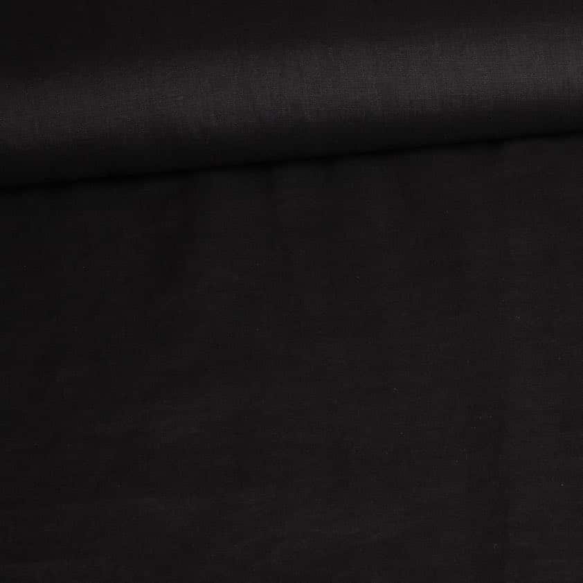 Linen fabric black