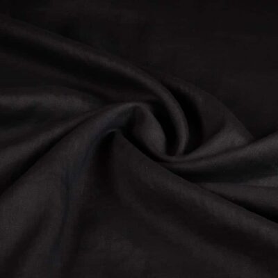 Linen fabric black