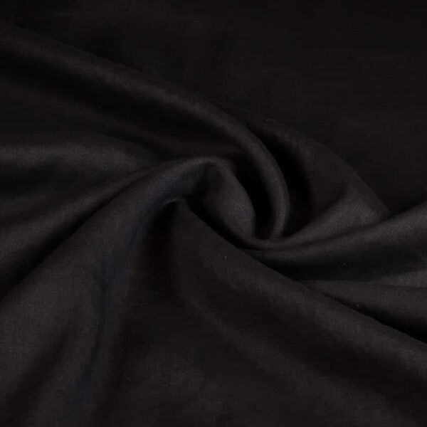 Linen fabric black