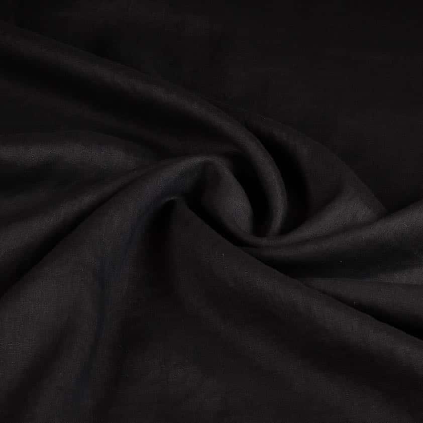 Linen fabric black
