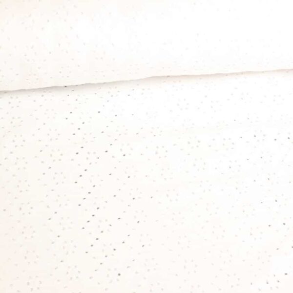 Jersey broderie fabric white