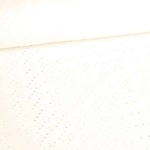 Jersey broderie fabric off-white