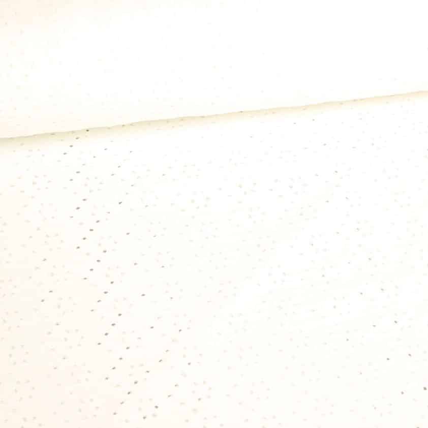 Jersey broderie fabric off-white
