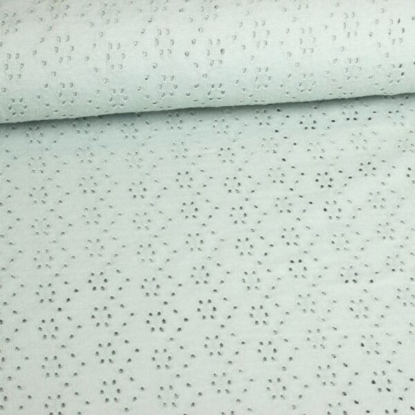 Jersey embroidery fabric old green