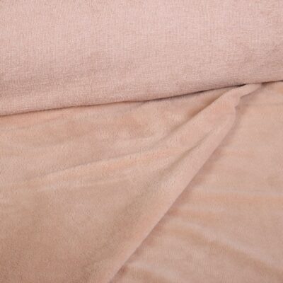 Bamboo fleece terry fabric old rose