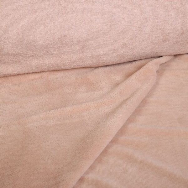 Bamboo fleece terry fabric old rose