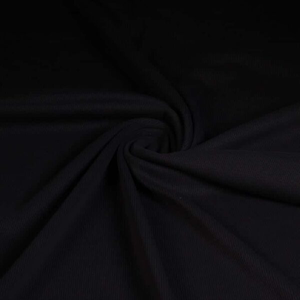 Rib jersey cotton black