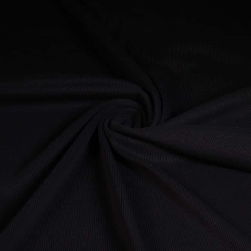 Rib jersey cotton black