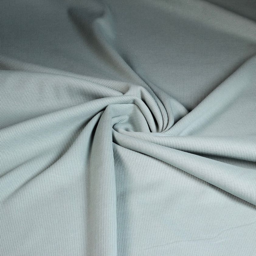 Rib jersey cotton aged green