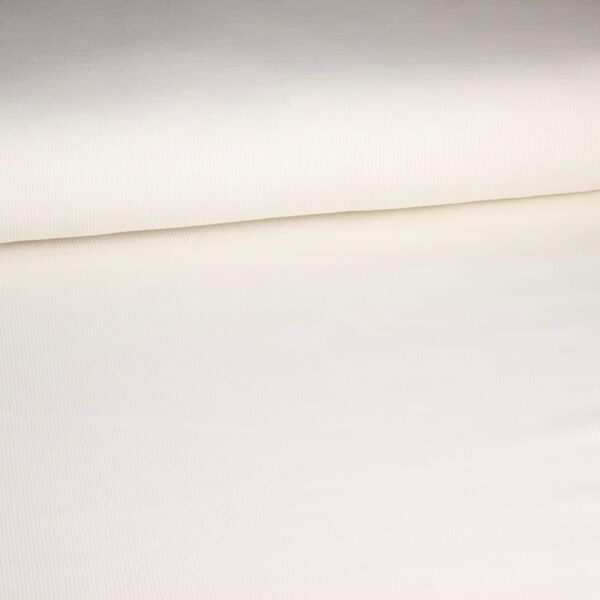 Rib jersey cotton off white