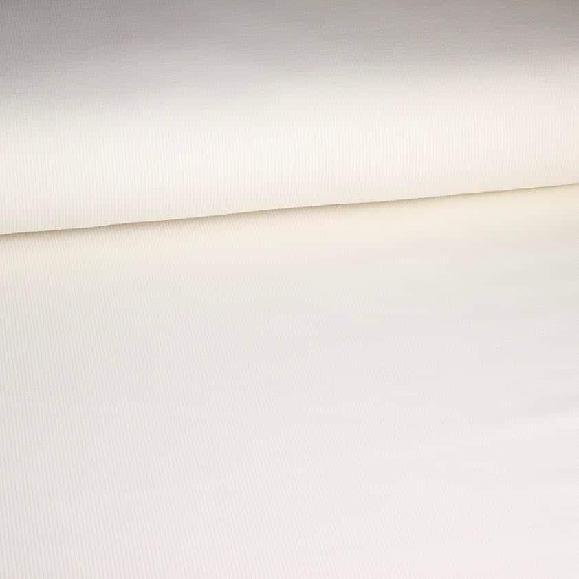 Rib jersey cotton off white