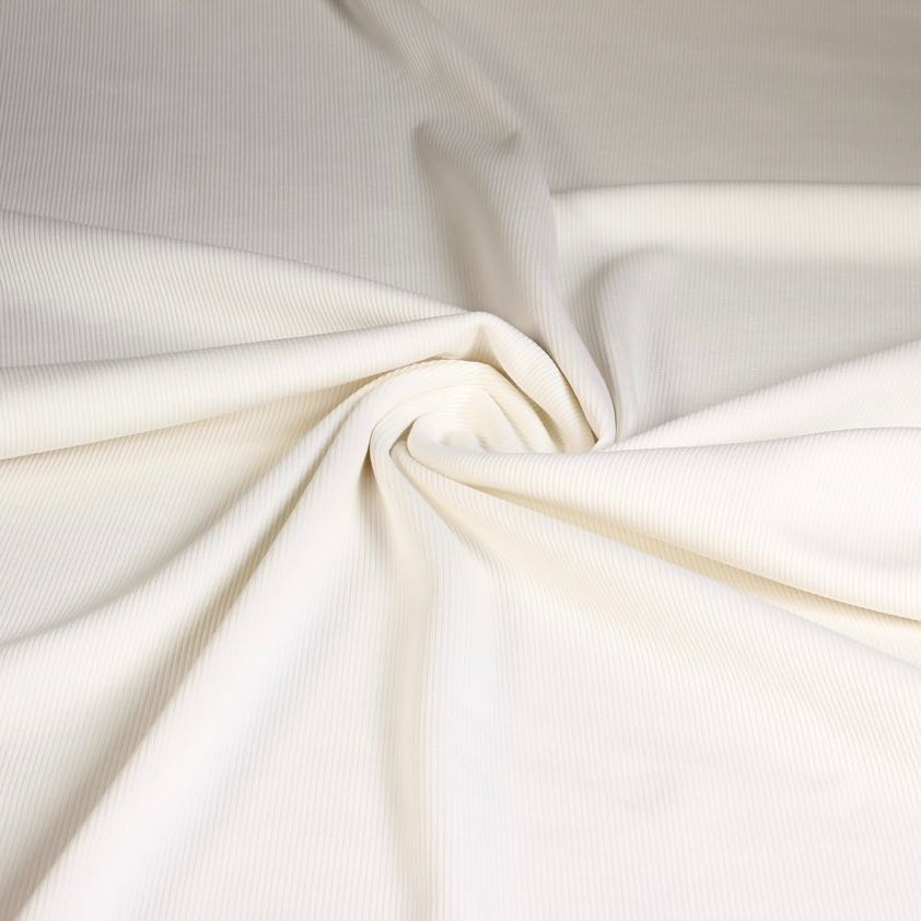 Rib jersey cotton off white
