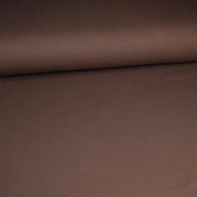 Rib jersey cotton taupe