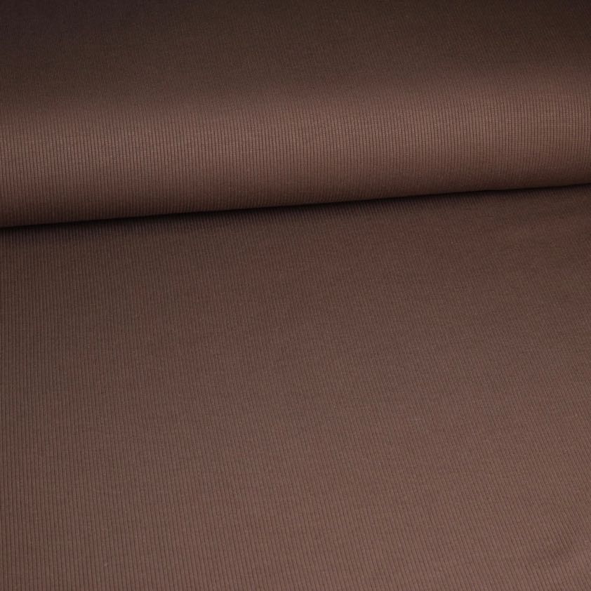 Rib jersey cotton taupe