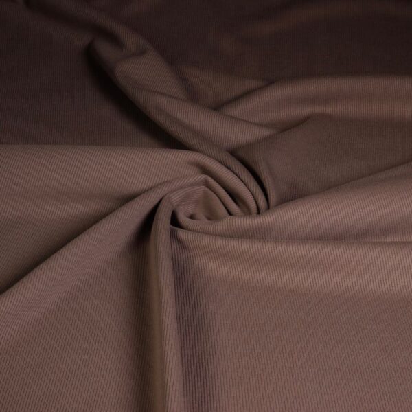 Rib jersey cotton taupe