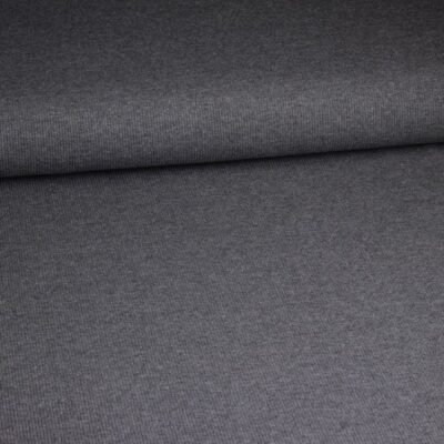 Rib jersey cotton grey melange