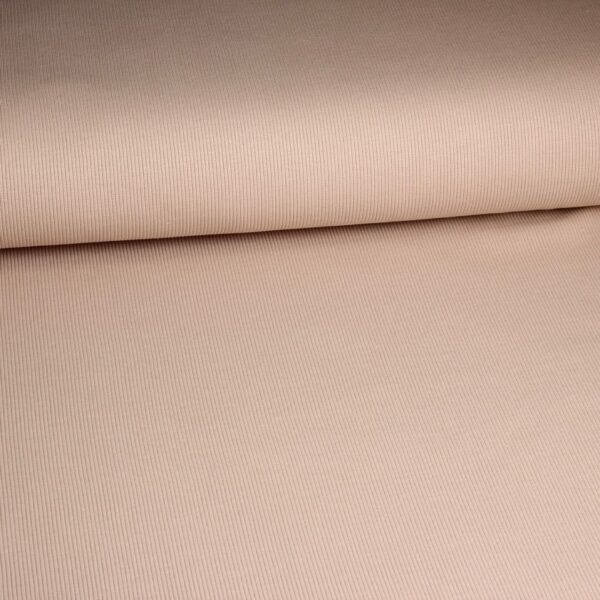 Rib jersey cotton beige