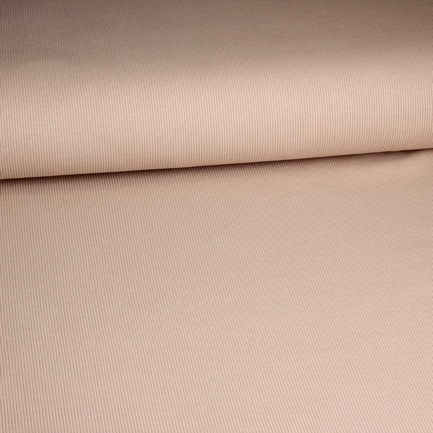 Rib jersey cotton beige