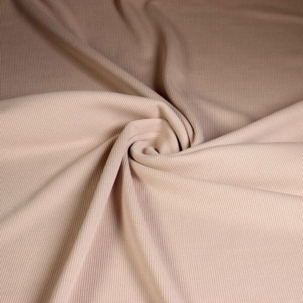 Rib jersey cotton beige