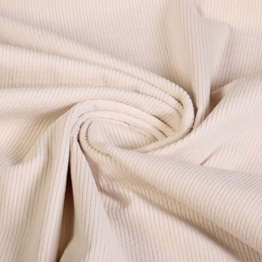 Corduroy fabric off white