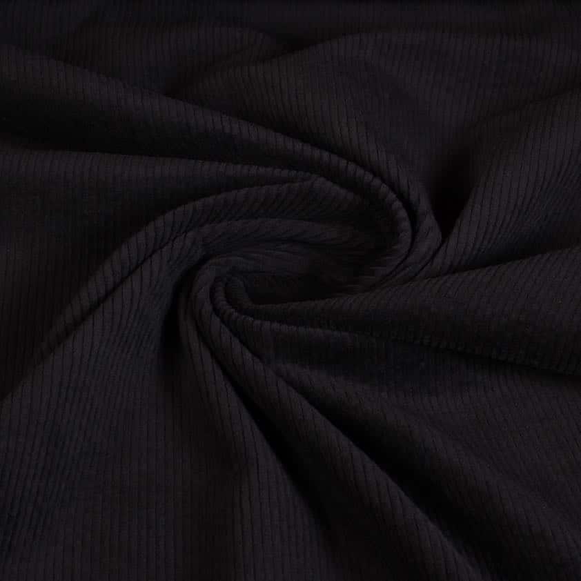 Corduroy fabric black