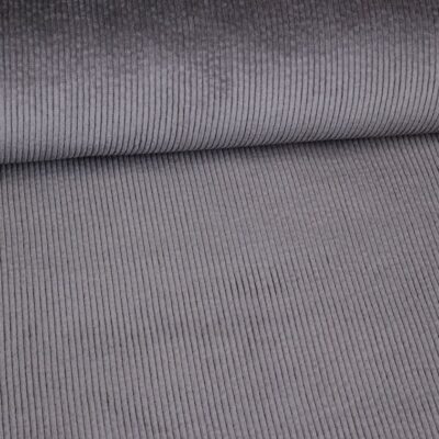 Corduroy stretch fabric grey