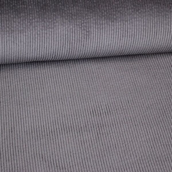 Corduroy stretch fabric grey