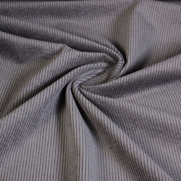 Corduroy stretch fabric grey