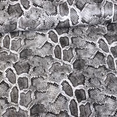 Stretch faux leather crocodile grey