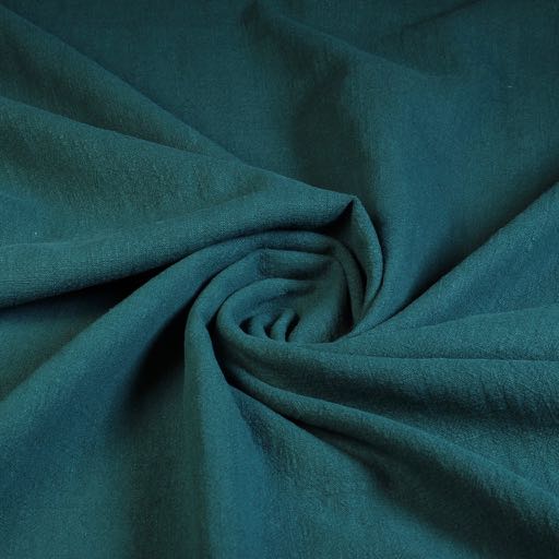 Linen fabric stone washed petrol