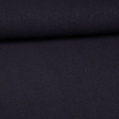 Linen fabric stone washed dark blue
